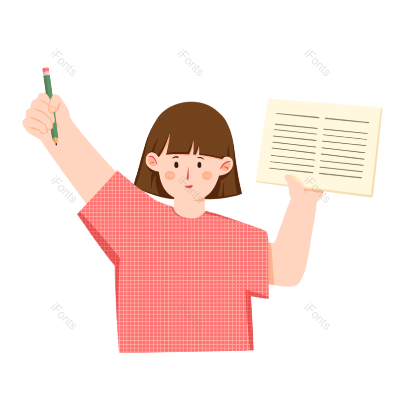 高考图片,学习元素,培训PNG,女孩免抠素材